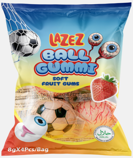 LAZEZ Soft fruit gum (8gx4pcs)x40 bags