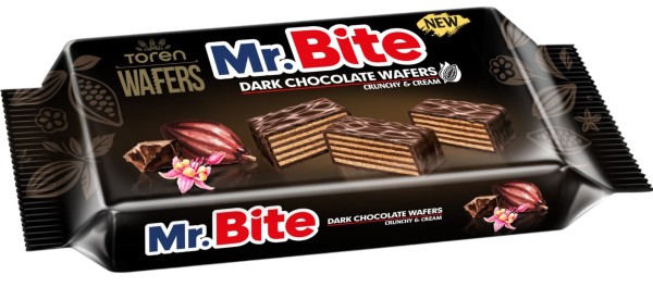 Mr.Bite DARK CHOCOLATE WAFER 38 g 24 x 6 Stk