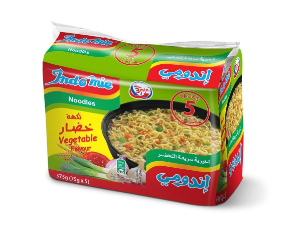 Indomie Noodles Grønnsaker Smak ( 5 x 75 g ) x Packs