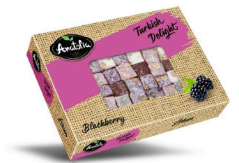 Anatolia tyrkisk Delight Blackberry 250 gr x 10 Stk