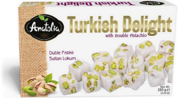 Anatolia Sultan Turkish Delight Dobbel Pistasj 350 gr x 12 stk