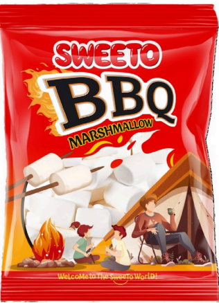 Sweeto BBQ Marshmallow 250 g x 18 Stk