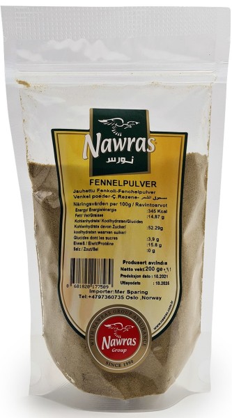 NAWRAS Fennikel Pulver 200 g x 12 Stk