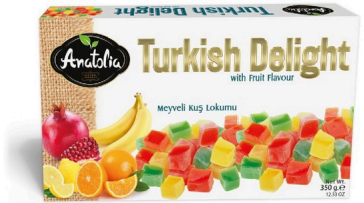 Anatolia tyrkisk Delight Fruit-Mini 350 gr x 12 Stk