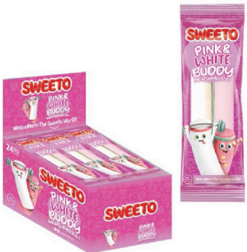 Sweeto Pink&White Buddy 23 g x (24stk x 8 disp)