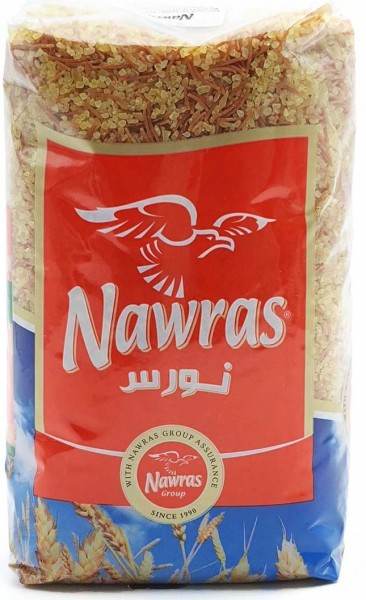 NAWRAS Bulgur Medium With Vermicelli 900 g x 10 Pcs