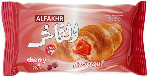 alFakhr Croissant Kirsebær 48 g x 5 Stk x 16 Kartong