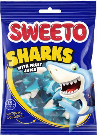 Sweeto Sharks 80g(12stk x 6disp)