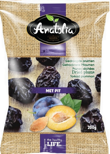 Anatolia plomme Tørket med kjerne 200 gr x 12 stk