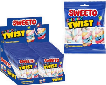 Sweeto Marshmallow Heart 60 g x (12stk x 4 disp)