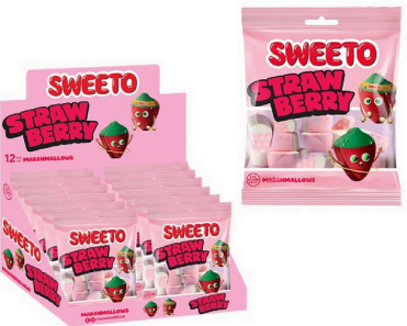 Sweeto Marshmallow Strawberry 60 g x (12stk x 4 disp)