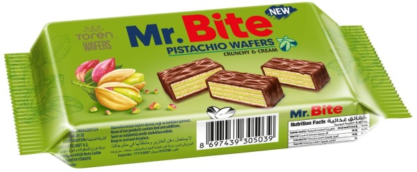 Mr.Bite PISTACHIO WAFER 38 g 24 x 6 Stk