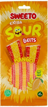 Sweeto Sour Belts Mango 75g (12stk x 8Disp)