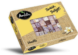 Anatolia tyrkisk Delight Vanilje 250 gr x 10 Stk