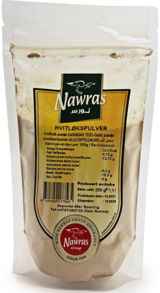 NAWRAS Hvitløk Pulver 250 g x 12 Stk