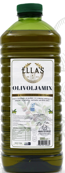 ELLAS Ufiltrert Olivenolje Mix 3 L x 6 Stk