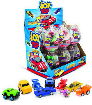 Bonart Joytop Cars Crystal Egg Lollipop with Surprise Toy 11g x12 Stk